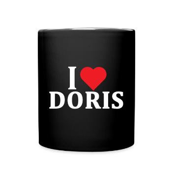 t-shirt J’adore Doris t-shirt idée cadeau - Mug uni - noir - Devant