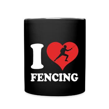 Fechten - Tasse einfarbig - Schwarz - Vorne