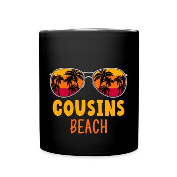 Cousins Beach - Full Colour Mug - black - Front