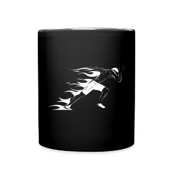 Athletics Sports Training Symbol Runner Graphic - Full Colour Mug - black - Front