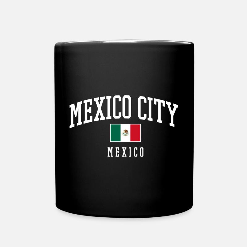 Drapeau typographique de Mexico - Mug uni - noir