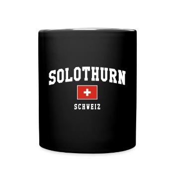 Solothurn Schweiz Flag Badge - Tasse einfarbig - Schwarz - Vorne