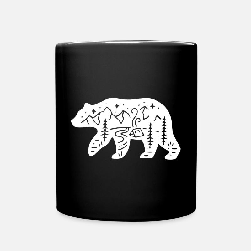 Natur Totem Eisbär - Tasse einfarbig - Schwarz