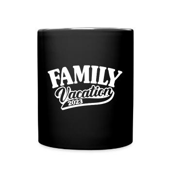 Family Vacation 2023, Matching Family Summer Vacay - Full Colour Mug - black - Front