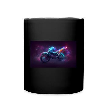 Moto spatiale - Mug uni - noir - Devant