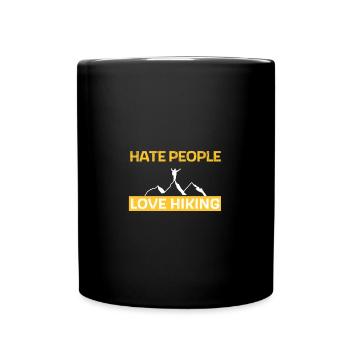 Détestez les gens - aimez la randonnée - Mug uni - noir - Devant