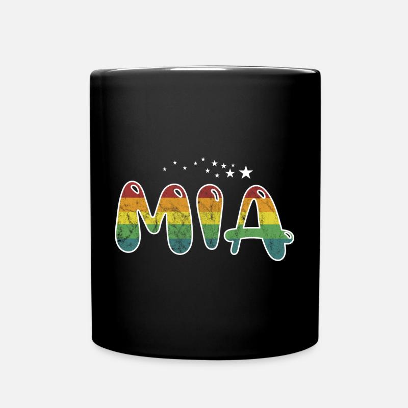 Prénom Mia Nom de jeune fille cadeau - Mug uni - noir
