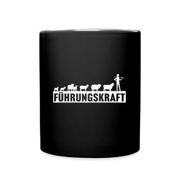 Führungskraft von Schafen Schäferei Schafhirte - Tasse einfarbig - Schwarz - Vorne