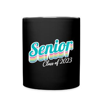Cadeau de fête de remise des diplômes rétro de la classe senior de 2023 - Mug uni - noir - Devant