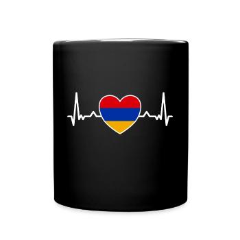 Armenia Armenia Flag Armenian Heart Armenian - Full Colour Mug - black - Front