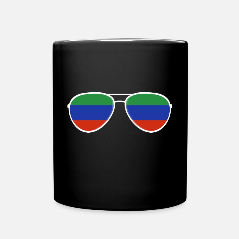 Daghestan Daghestan Daghestan Drapeau Lunettes de soleil - Mug uni - noir