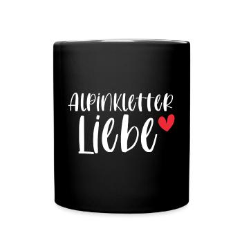 Klettern Alpinklettern Liebe Berge Geschenk - Tasse einfarbig - Schwarz - Vorne