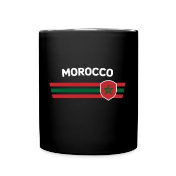 Morocco fan tshirt/trikot for global competitions - Full Colour Mug - black - Front