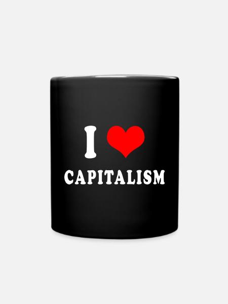 J'adore le capitalisme - Mug uni - noir