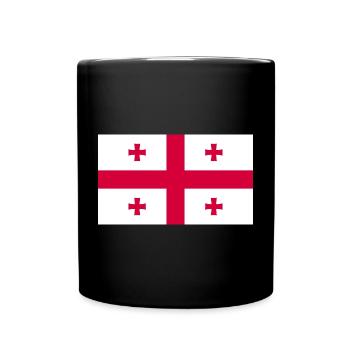 Drapeau de la Géorgie - Mug uni - noir - Devant