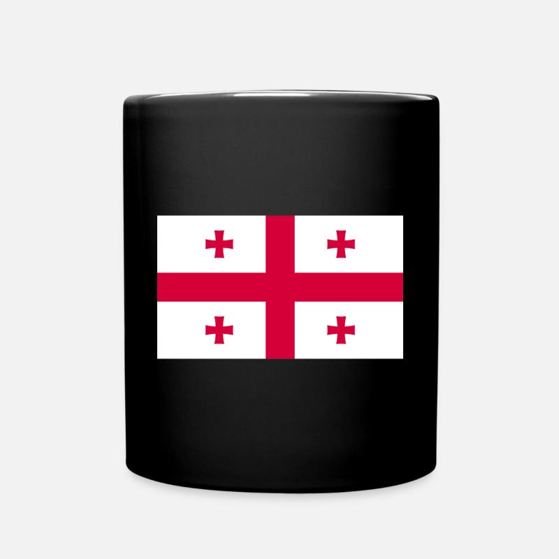 Georgia Flag - Full Colour Mug - black