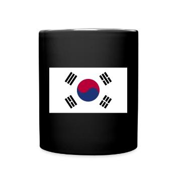 Korea Sud Flagge - Tasse einfarbig - Schwarz - Vorne