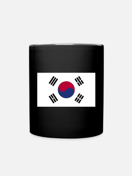 Korea Sud Flagge - Tasse einfarbig - Schwarz
