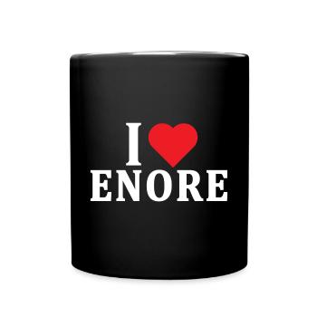 t-shirt I love Enore t-shirt gift idea - Full Colour Mug - black - Front