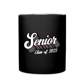 Senior Class Of 2023 Retro Graduation Party Geschenk - Tasse einfarbig - Schwarz - Vorne