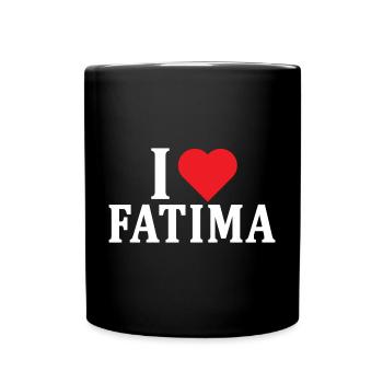 T-Shirt Ich liebe Fatima T-Shirt Geschenkidee - Tasse einfarbig - Schwarz - Vorne
