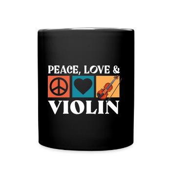Violinist Violine Instrument Musik Geiger - Tasse einfarbig - Schwarz - Vorne