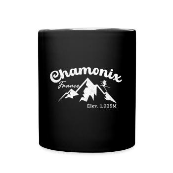 Chamonix English Alps - Full Colour Mug - black - Front
