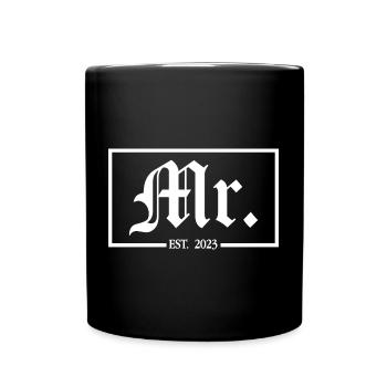 2023 Fiançailles pour la fête de mariage du marié - Mug uni - noir - Devant