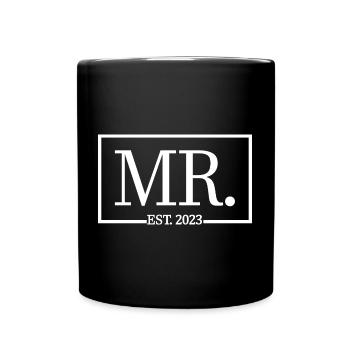 2023 Fiançailles pour la fête de mariage du marié - Mug uni - noir - Devant