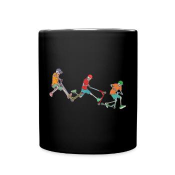 stunt scooter - Tasse einfarbig - Schwarz - Vorne