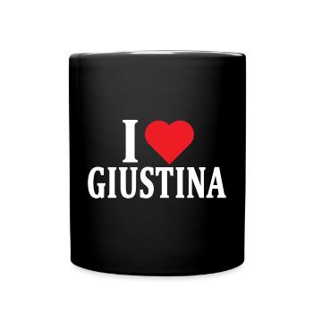 t-shirt J’adore Giustina idée cadeau t-shirt - Mug uni - noir - Devant