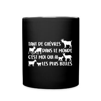 J'ai les plus belles chèvres du monde - Mug uni - noir - Devant