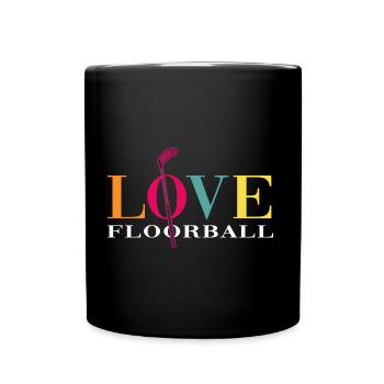 Floorball floorball "Floorball-love" - Full Colour Mug - black - Front