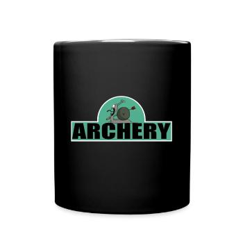 Archery Archer Cartoon Funny Pictures - Full Colour Mug - black - Front