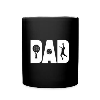 Padel Papa Padel Tennis Père Joueur de Padel - Mug uni - noir - Devant