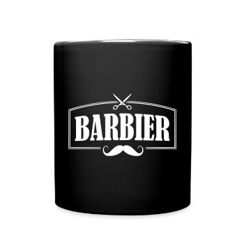 barber barbier shirt - Tasse einfarbig - Schwarz - Vorne