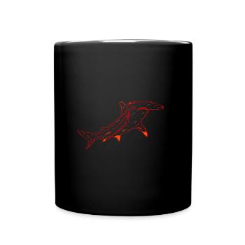 Hammerhai - Tasse einfarbig - Schwarz - Vorne