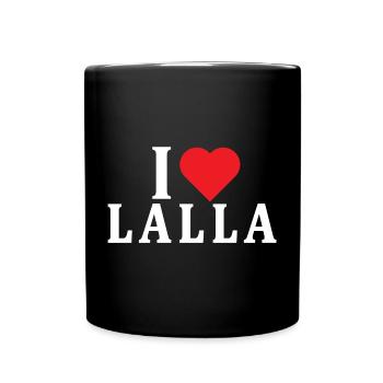 t-shirt J’adore Lalla idée cadeau t-shirt - Mug uni - noir - Devant