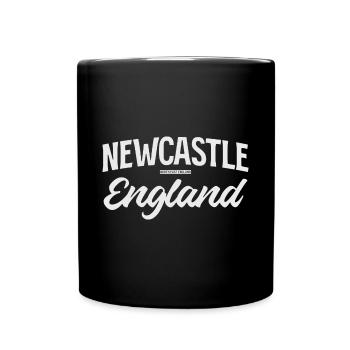 Newcastle England Lettering Vintage - Full Colour Mug - black - Front