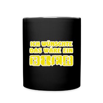 Biertrinker Spruch - Tasse einfarbig - Schwarz - Vorne