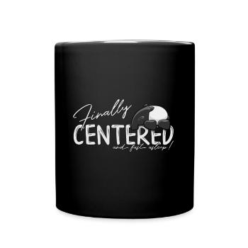 Finally Centered and Asleep Zen Yoga Tapir - Full Colour Mug - black - Front