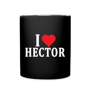 t-shirt J’adore Hector idée cadeau t-shirt - Mug uni - noir - Devant