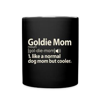 English Cream Golden Retriever Mom Mistress Mama - Full Colour Mug - black - Front