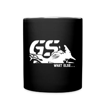 Biker Motorradfahrer Geschenk Boxermotor - Tasse einfarbig - Schwarz - Vorne