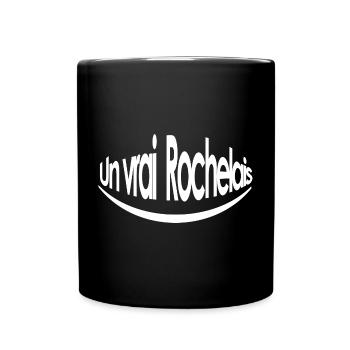 Un vrai rochelais - Mug uni - noir - Devant