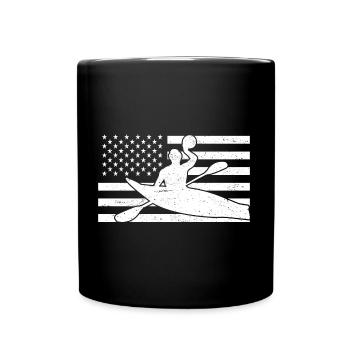 Kanu-Polo - Tasse einfarbig - Schwarz - Vorne