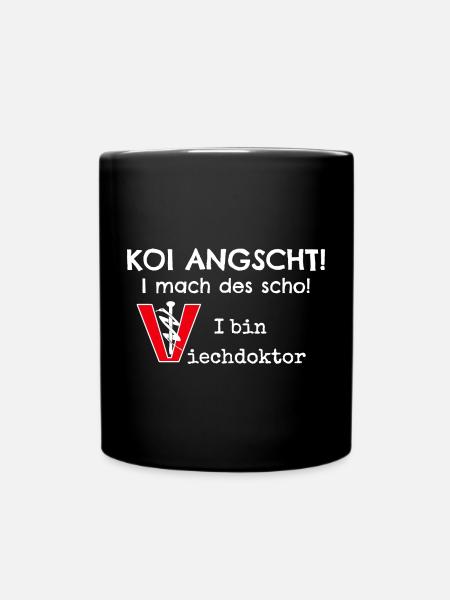 Humor Tierarzt, Veterinär Viechdoktor - Tasse einfarbig - Schwarz