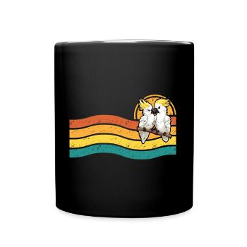 Couple cacatoès en Australie - style rétro - Mug uni - noir - Devant