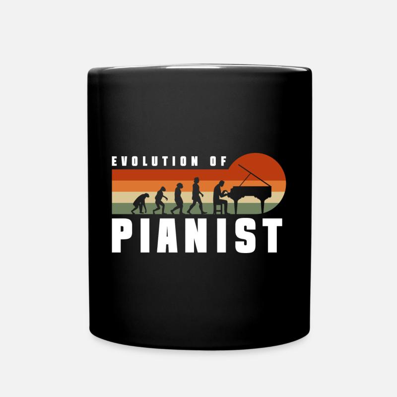 Pianist Piano Klassische Musik Keyboard - Tasse einfarbig - Schwarz