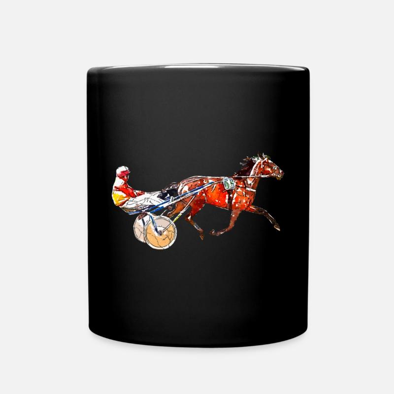 Traber Trabrennen - Tasse einfarbig - Schwarz